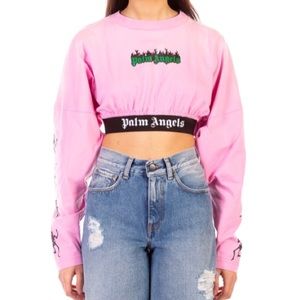 palm angels cropped t shirt